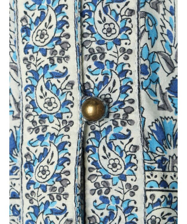 CRAFT STANDARD BOUTIQUE インド綿アラベスク柄ワンピース Blue