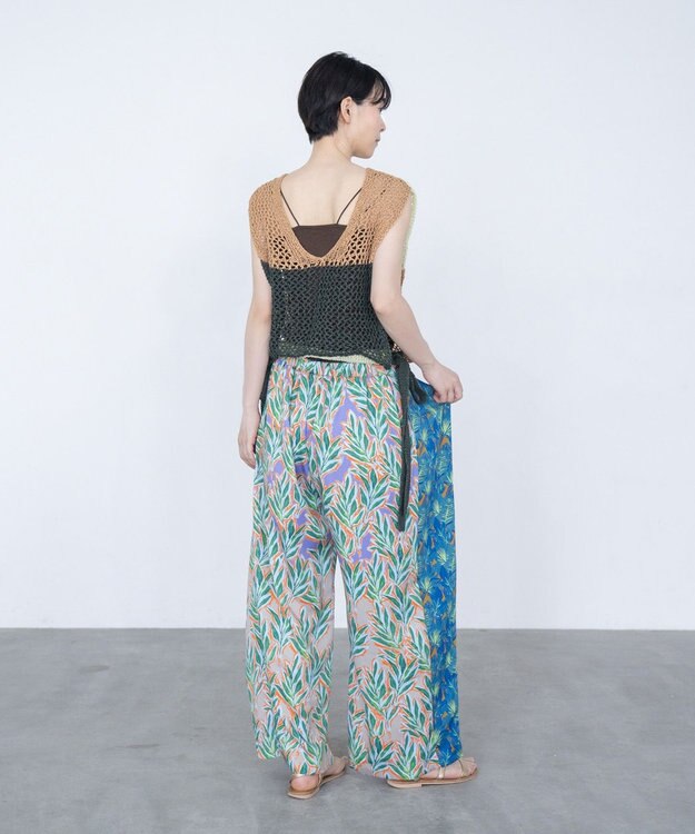 COQ STRATA 和紙ショート丈ベスト ベージュ