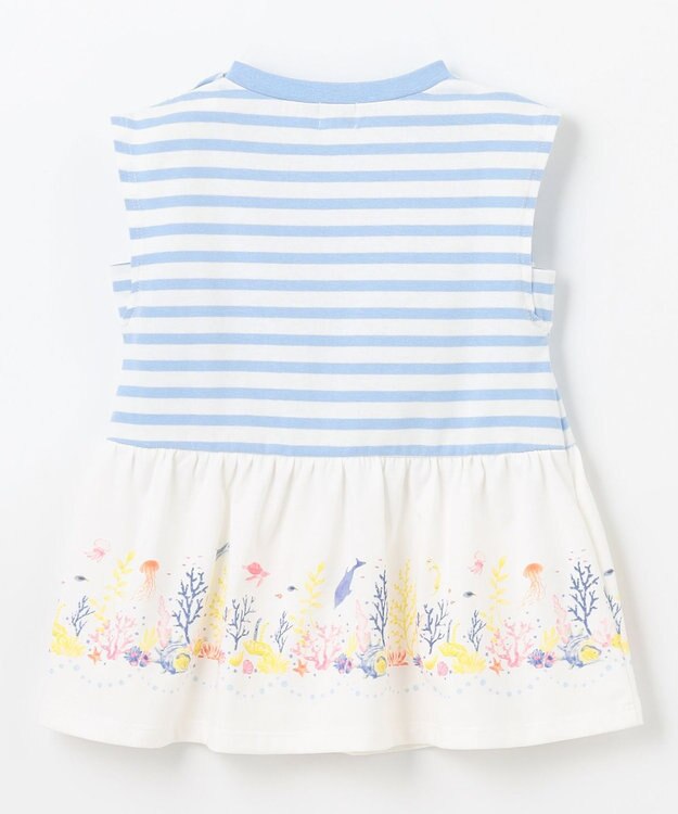 組曲 KIDS 【80-100㎝】ENOSUI Border Tシャツ サックスブルー系1