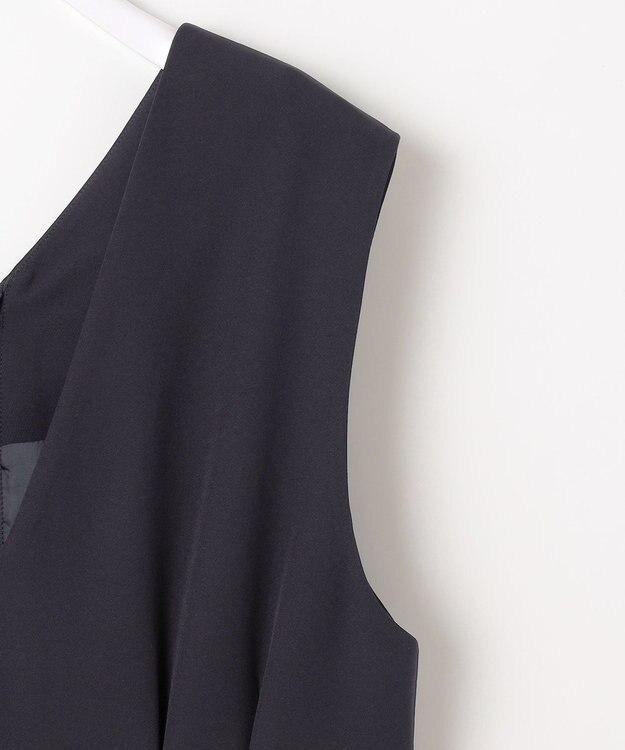 ANY SIS L 【優木まおみさんコラボ】秒映えセレモニー ブラウス × ジャンパースカート オフ×ネイビー