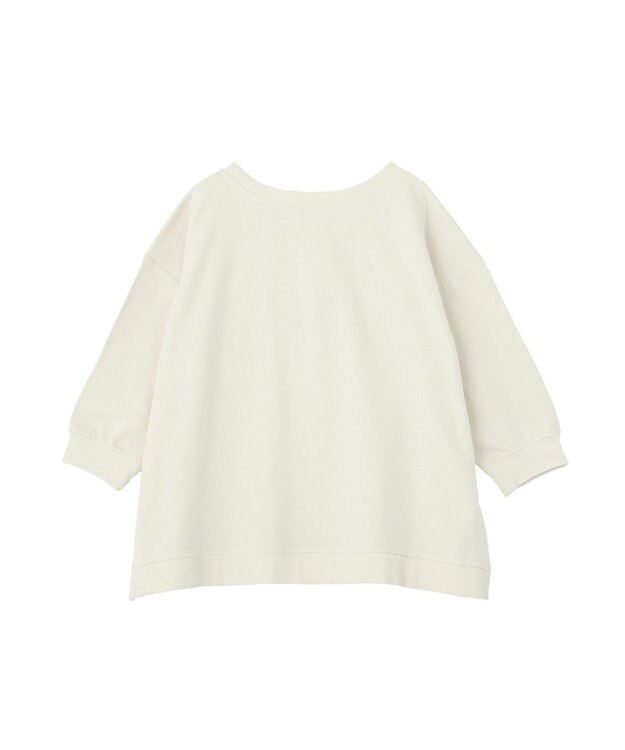 Green Parks 七分袖ロゴ裏毛プルオーバー Off White