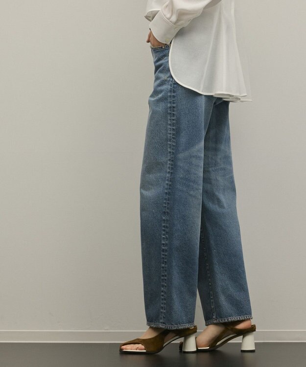 GRACE CONTINENTAL ワイドストレートデニムパンツ インディゴ
