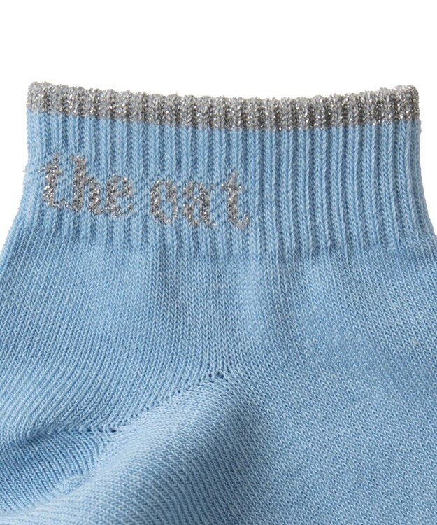 WEGO ラインロゴショートソックス サックス