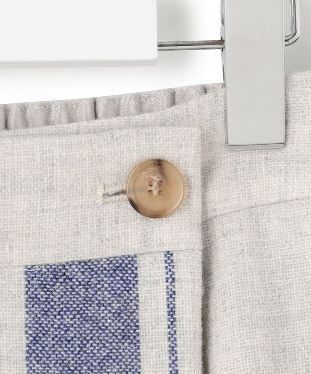 23区 【SLOW/一部店舗限定】パネルチェック スカート ライトグレー系1