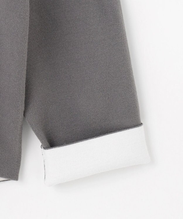 自由区 L 【カタログ掲載】レーヨンストレッチベーシックシルエット ニット グレー