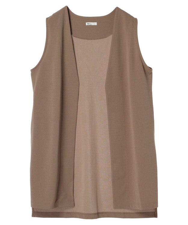 CRAFT STANDARD BOUTIQUE カットジョーゼットベスト Mocha