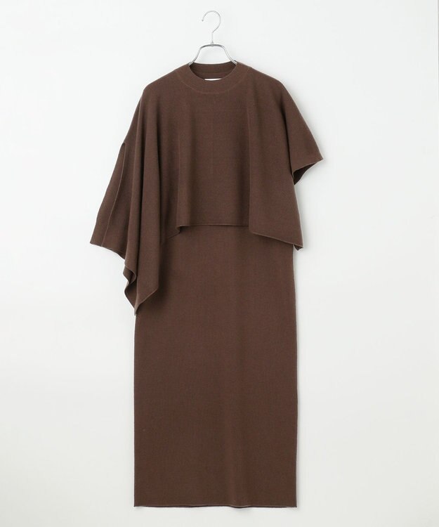 #Newans 【洗える】コットンウールニットセットアップ ブラウン系