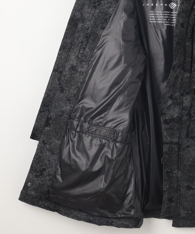 JOSEPH ABBOUD MOUNTAIN 【イタリア素材/ECOファー/9ポケット/ダウン/男女兼用】スライバーカモフラージュ　ダウンコート グレー系7