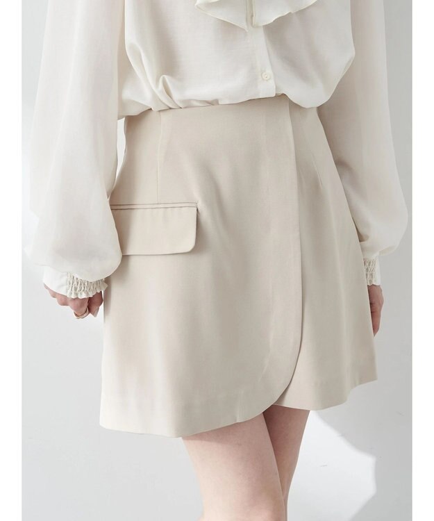 earth music&ecology ラップミニスカート Light Beige