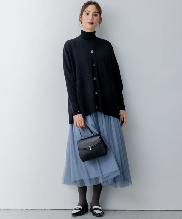 組曲 ビックシルエット カーディガン ブラック系