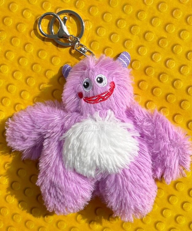 WEGO ぽいんぽいんモンスターぬいぐるみキーホルダー パープル