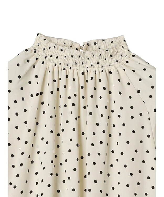 AMERICAN HOLIC ギャザーラグランサテンブラウス Dot