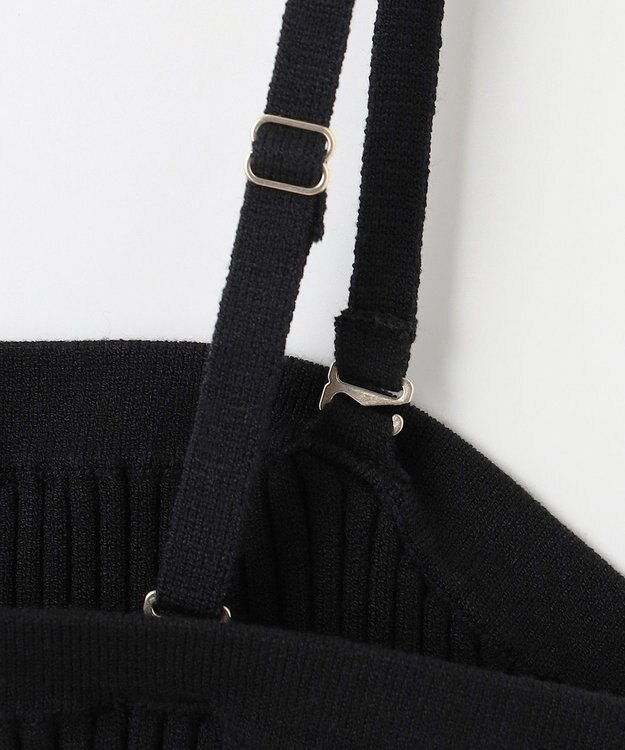 ANY SIS 【洗える】ニットリブ ビスチェ ブラック