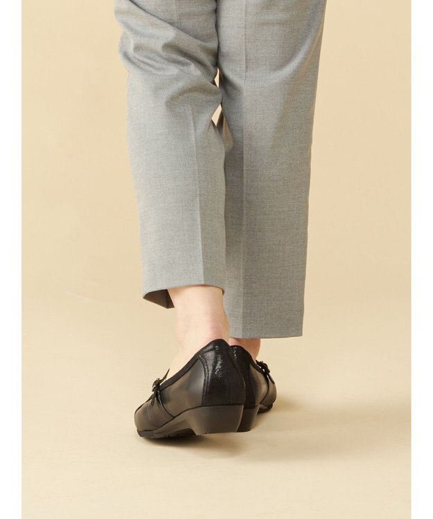 ASICS WALKING ペダラウォーキングシューズ 4E ヒール高3.0cm ブラック系