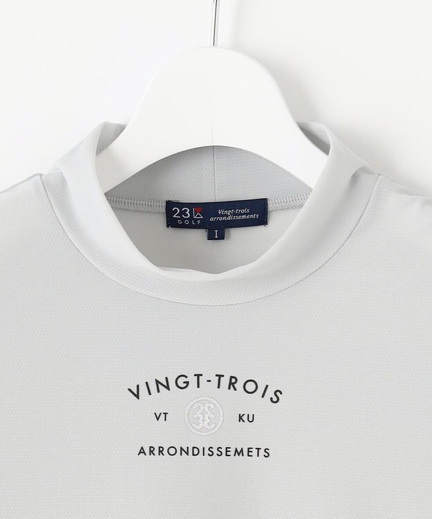 23区GOLF 【WOMEN】AIR TOOLライト モックネックシャツ ライトグレー系