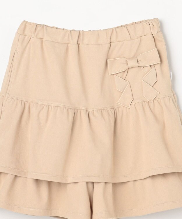 組曲 KIDS 【150-160㎝】リボンティアード キュロット ベージュ