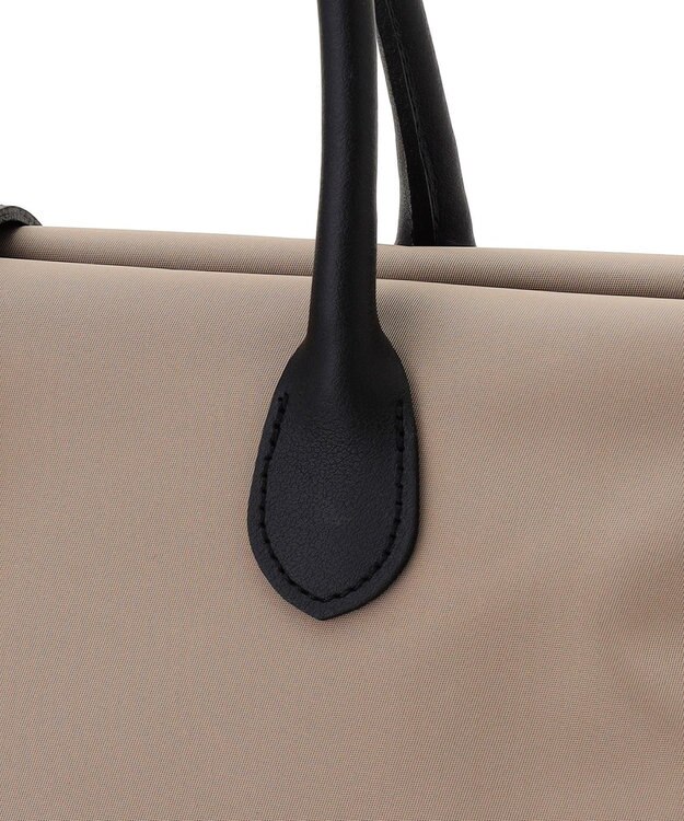 23区 VIOLAd'ORO ベルトデザイン ナイロン トートバッグ (Lサイズ) ベージュ系