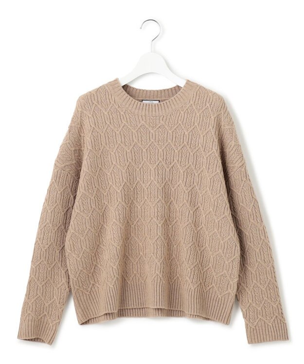 J.PRESS YORK STREET 【WOMEN】ショート ケーブルニット ベージュ系