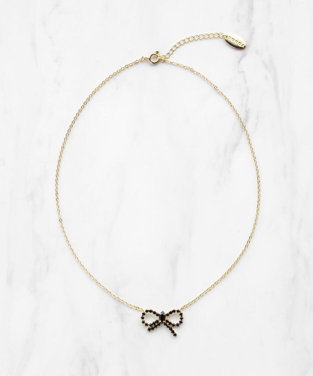 TOCCA GLITTER RIBBIN NECKLACE ネックレス ゴールド×ブラック系