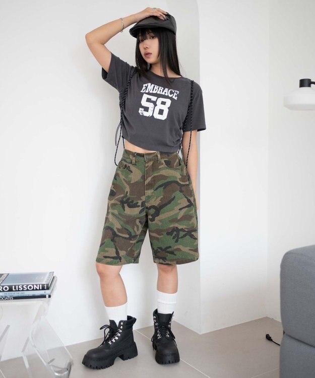 WEGO グラフィックドロストショートT 柄8