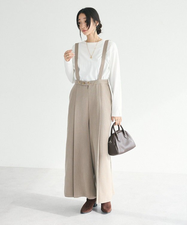 CRAFT STANDARD BOUTIQUE ベルト付きオールインワン Beige