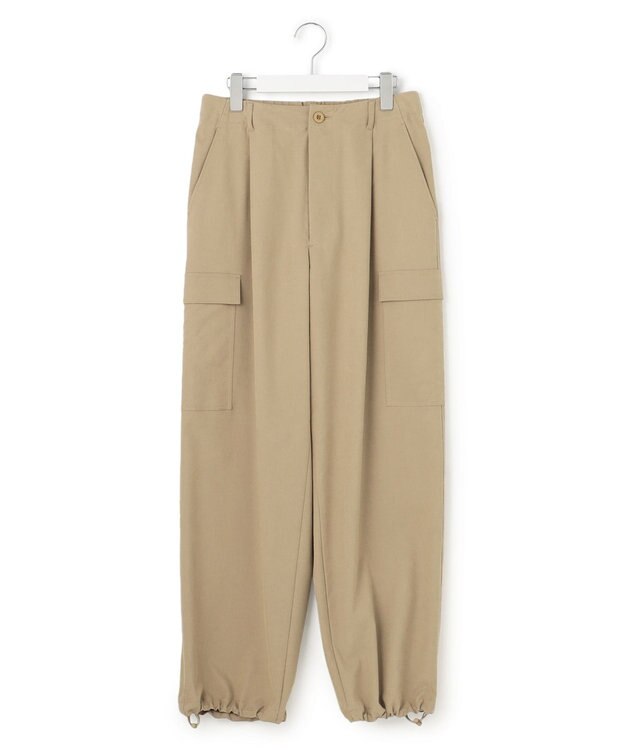 23区 L 【Oggi4月号掲載/洗える】シルキーストレッチ パラシュートパンツ ブラウン系