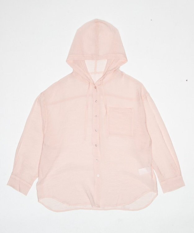 WEGO 【2026年春夏新作】シアーフードシャツ ライトピンク