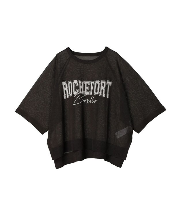 Green Parks シアーロゴニットプルオーバー Charcoal Gray