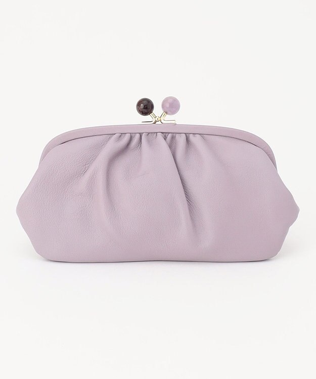 UNBILLION perche ジェムストーンがま口長財布 ラベンダー