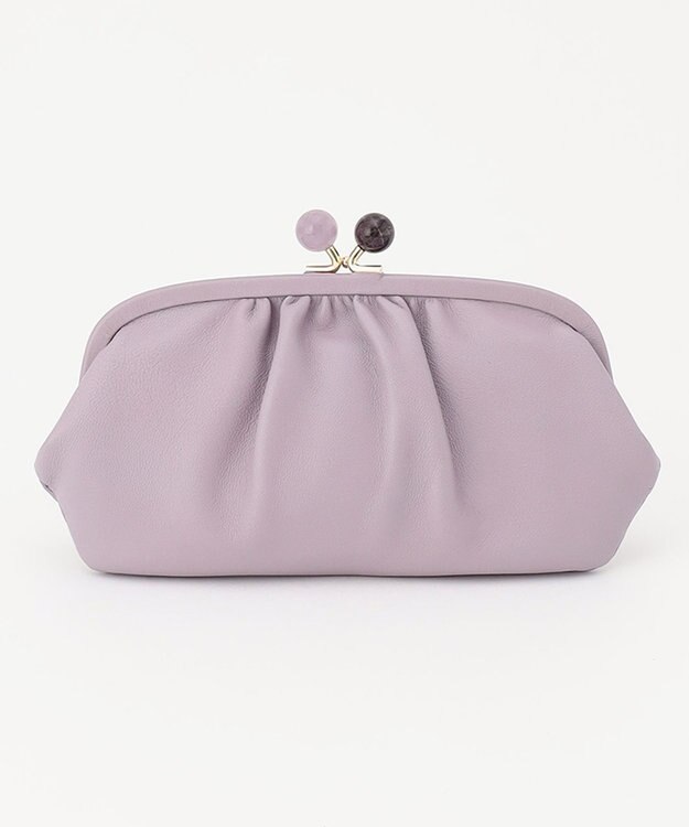 UNBILLION perche ジェムストーンがま口長財布 ラベンダー