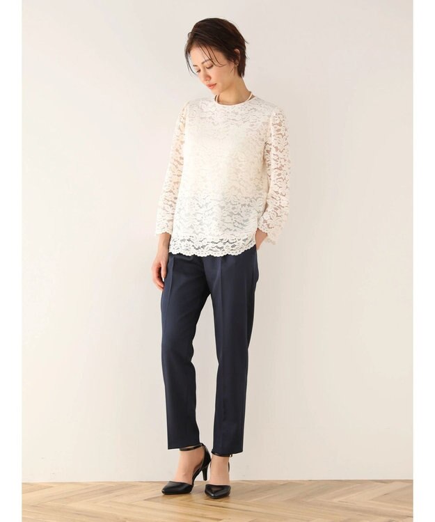 Green Parks ｅｆ－ｄｅ　タックテーパードパンツ Dark Navy