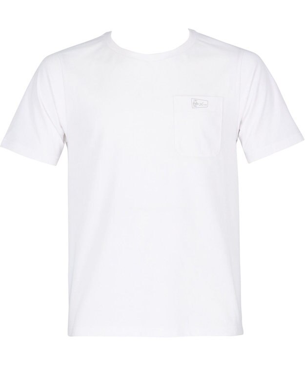 CW-X 【MEN】【CHUMS (チャムス)コラボ】 CW-X アウタートップス 半袖 3分袖 バックメッシュTシャツ Uネック 背中部分メッシュ素材切り替え メンズ LNO550 /ワコール ホワイト