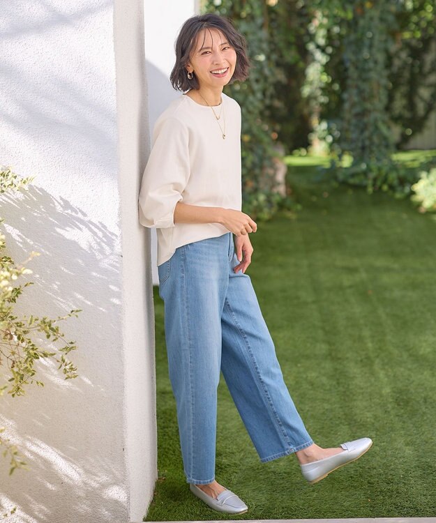 ANY 【洗濯機可能/ストレッチ】カーブラインジーンズ フェードインディゴ