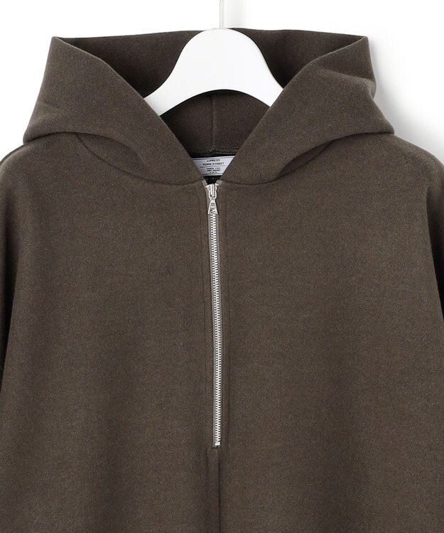 J.PRESS YORK STREET 【WOMEN】ウールライクジャージー フーデットロング ワンピース ブラウン系