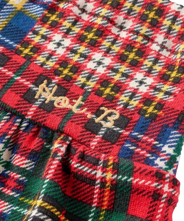 MIKI HOUSE HOT BISCUITS 【80-120cm】 チェック柄 キュロットスカート 赤