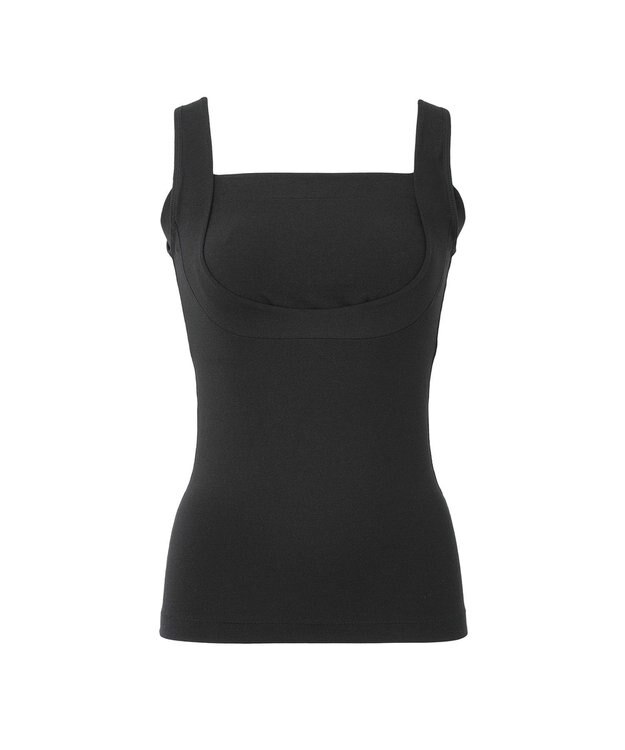 BRADELIS New York 【BRADELIS NewYork peace】綿混楽々dailyブラキャミ23  サラッと快適な補正ブラキャミ シェイパー ブラック