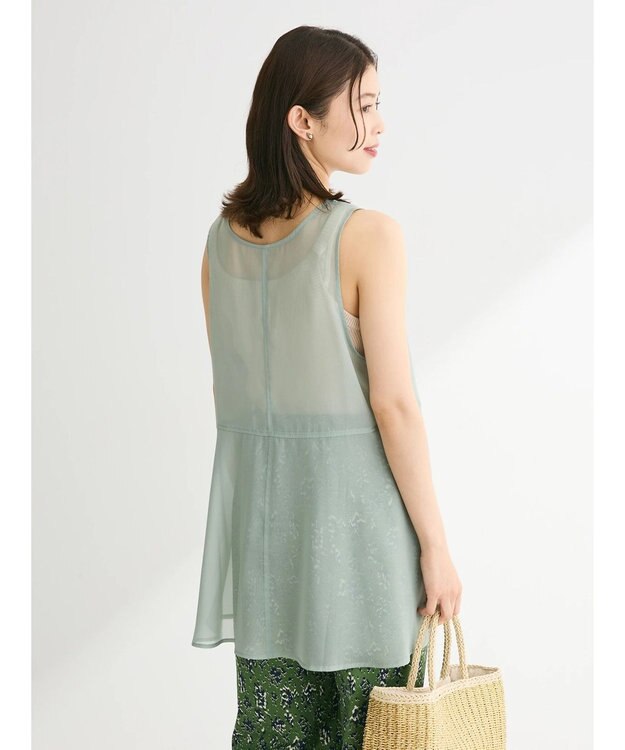 Green Parks ・ＥＬＥＮＣＡＲＥ　ＤＵＥオーガンジーノースリチュニック Green