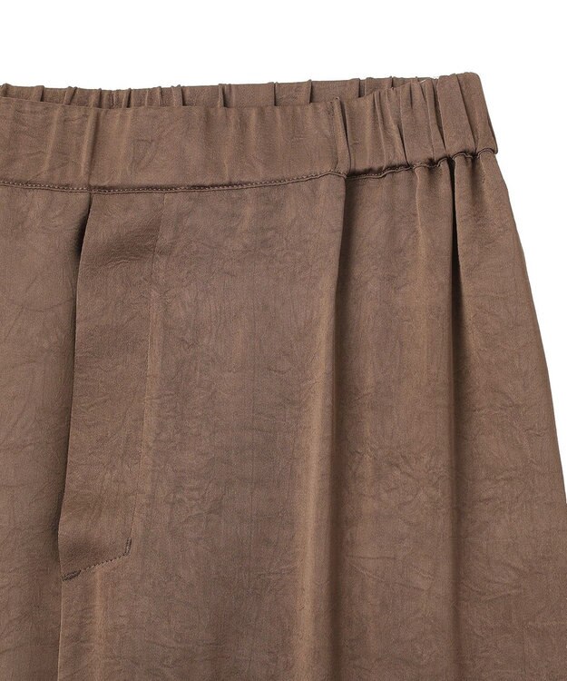 YECCA VECCA ヴィンテージサテンストレートパンツ Brown