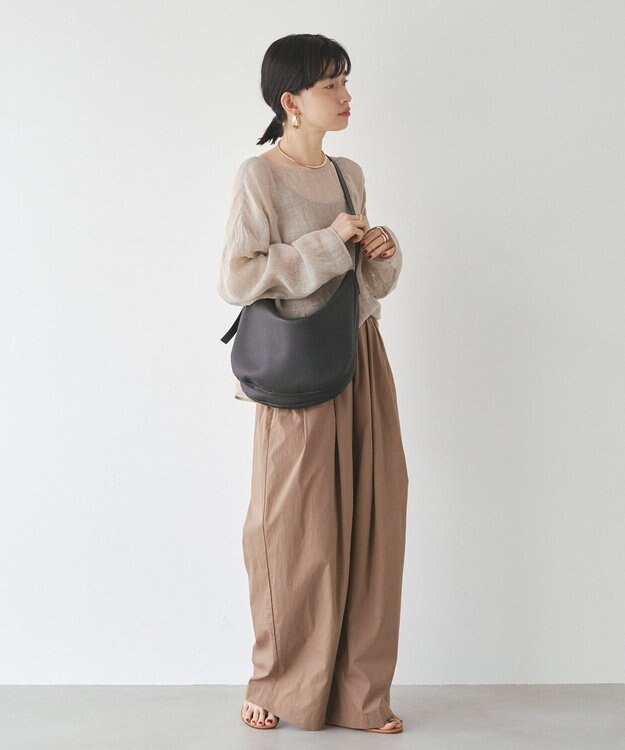 russet 【2025AW新作】シボレザーショルダーバッグ M(CE-1588) Black