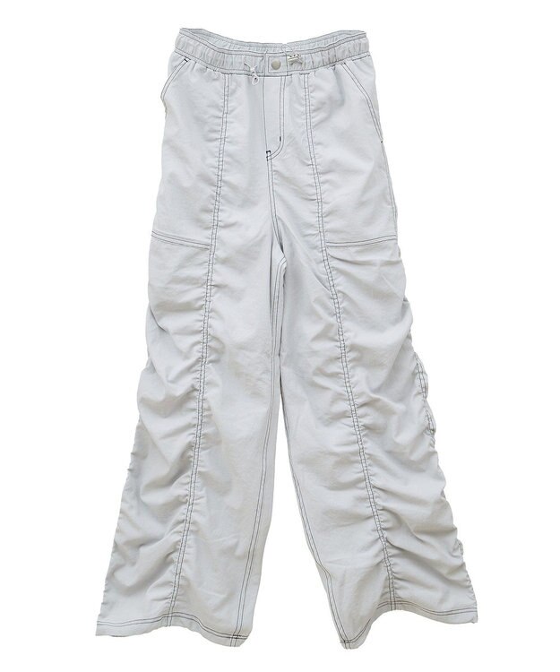 Green Parks ・ＳＵＧＡＲ　ＳＰＯＯＮ　配色ｓｔギャザーパンツ Gray