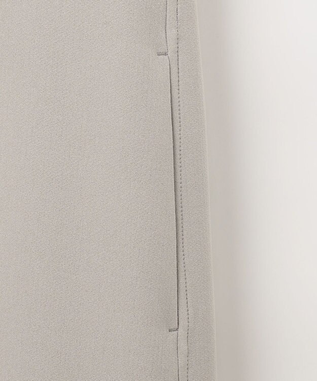 自由区 【洗える】ライトダブルクロス ノーカラーコート サンドベージュ