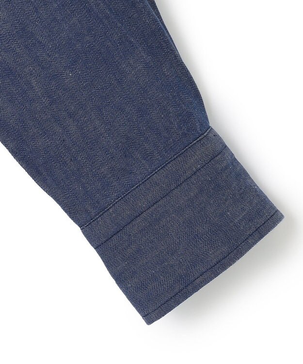J.PRESS MEN デニムルックツイルシャツ/B.D サックスブルー系