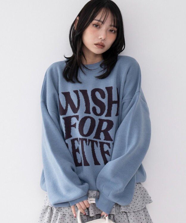 WEGO グラフィックニットプルオーバー 柄2