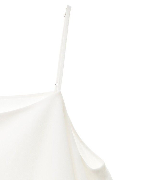 YECCA VECCA アシメラッフルオーバーキャミ White