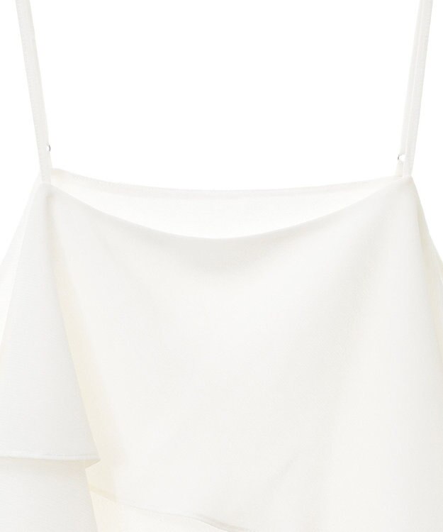 YECCA VECCA アシメラッフルオーバーキャミ White