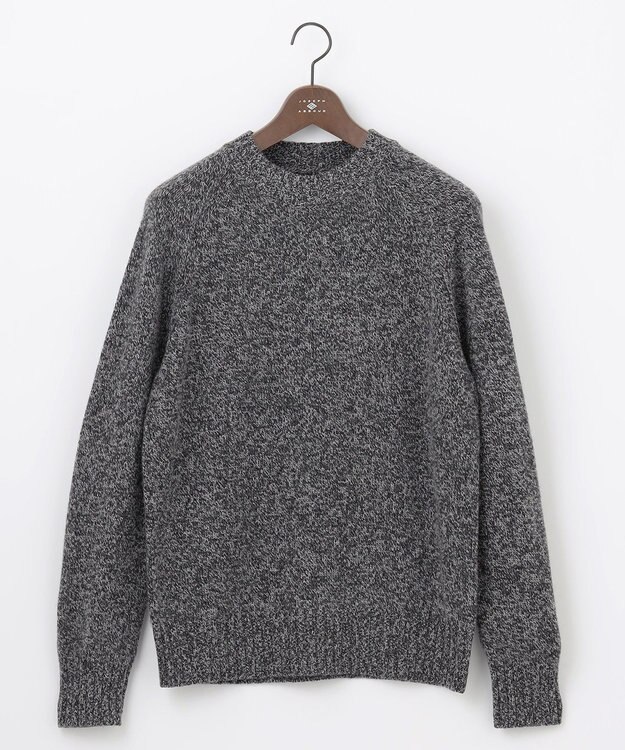 JOSEPH ABBOUD MOUNTAIN 【WEB限定・SPACE/イタリア糸使用/軽く暖かい/豊富なカラー】 ラムウール　クルーネック ニット グレー系