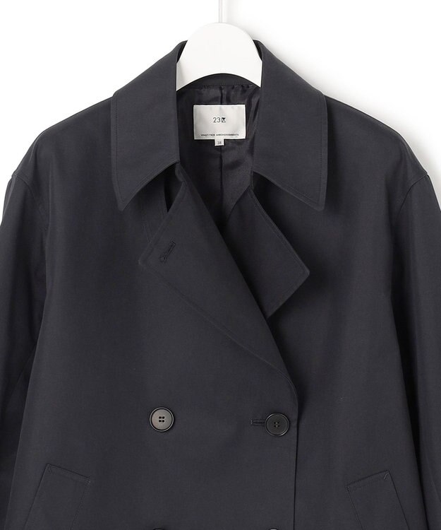 23区 【先行予約】エアータンブラー TCギャバジン ハーフ コート ネイビー系