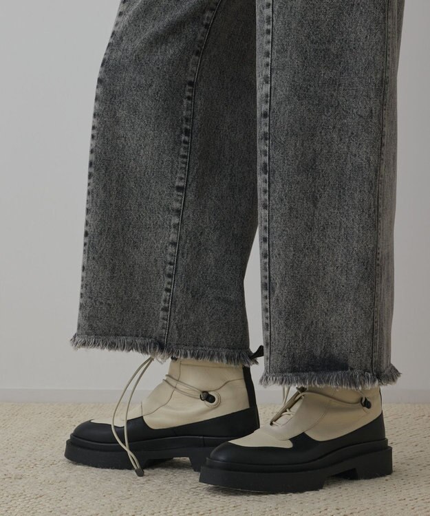 GRACE CONTINENTAL カーブデニムパンツ グレー