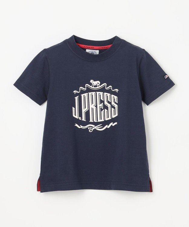 J.PRESS KIDS  【90-130cm】 50/2天竺ロゴＴシャツ ネイビー