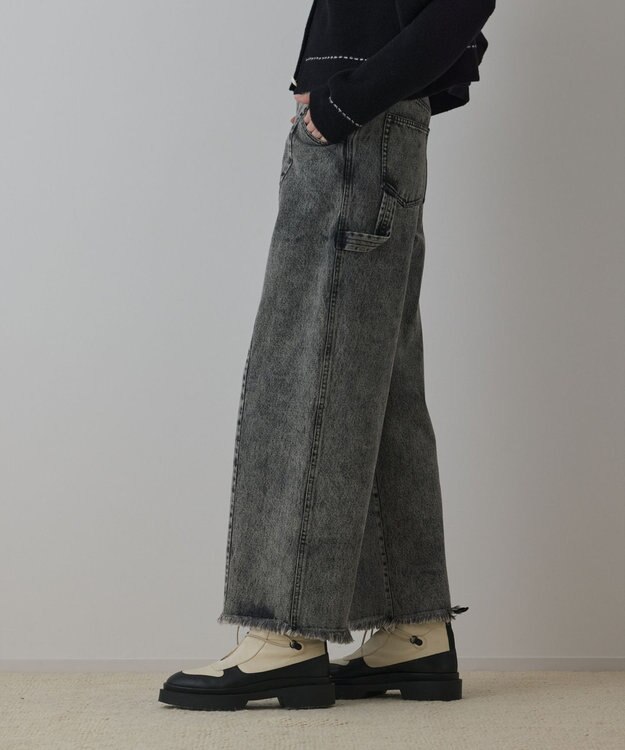 GRACE CONTINENTAL カーブデニムパンツ グレー